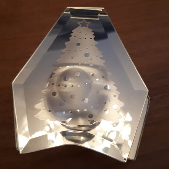 NEW Candle Holder Glass Mirror - Christmss Tree - Picture 1 of 10